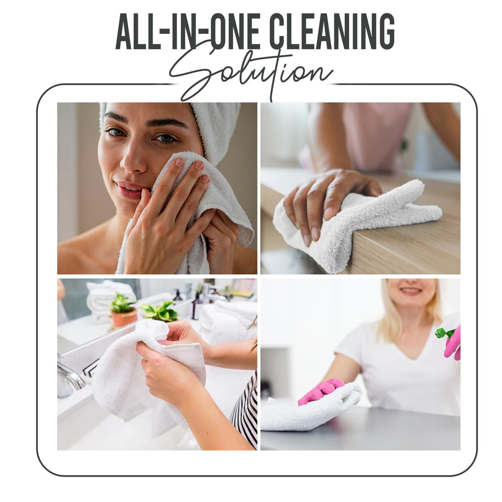 Dan River Washcloths pack of 24 High-Quality Soft Cotton Absorbent and Multipurpose Wash Clothes for Face & Body - Gray, 12x12in