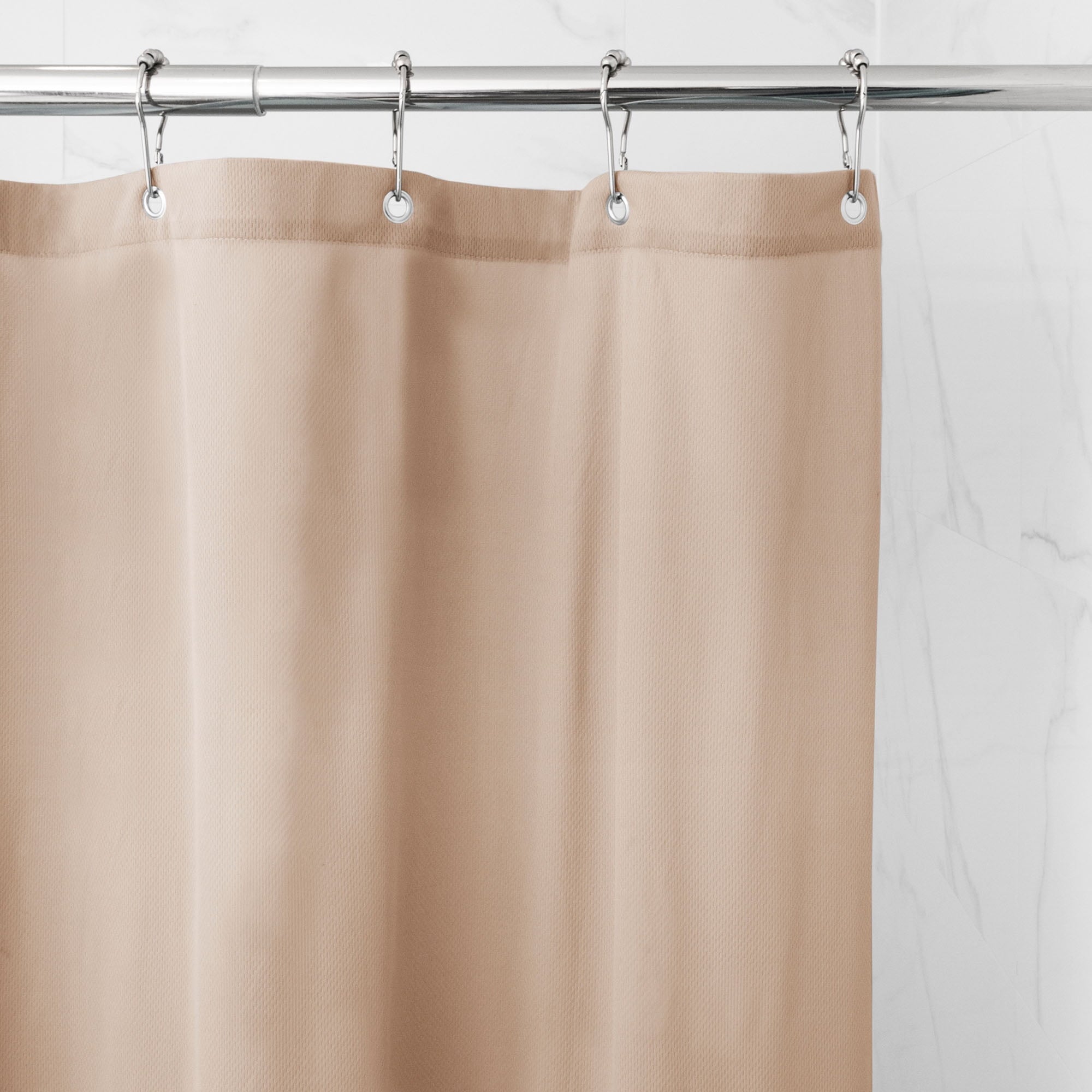 Waterproof Ultimate Shield Fabric Shower Curtain Liner, 70" x 70", Beige - Better Homes & Gardens