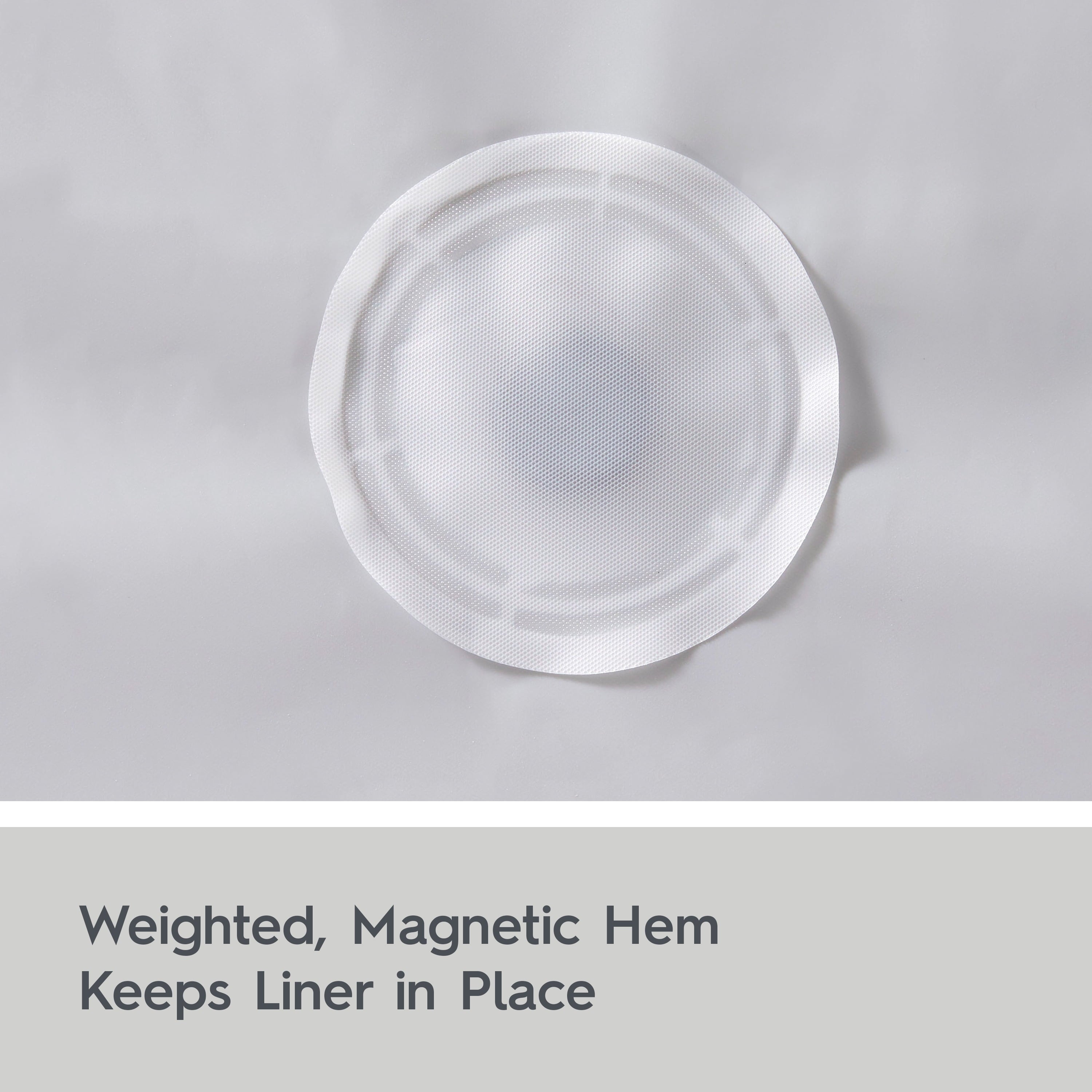 Better Homes & Gardens Heavyweight PEVA Shower Liner, 70" W x 72" H, Soft Silver