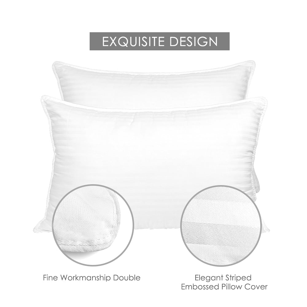 Bed Pillows 2-Pack Queen Size Luxury Hotel Pillow for Side and Back Sleeper Pillows for Bed with Cooling Cover