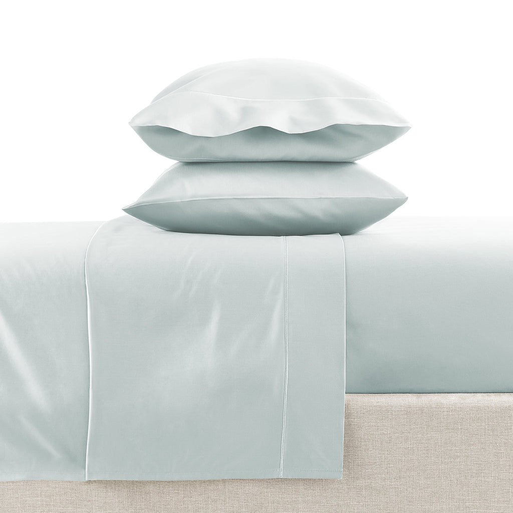 Hotel Style 4-Piece 600 Thread Count Blue Egyptian Cotton Adult Bed Sheet Set, Queen - Deep Pocket