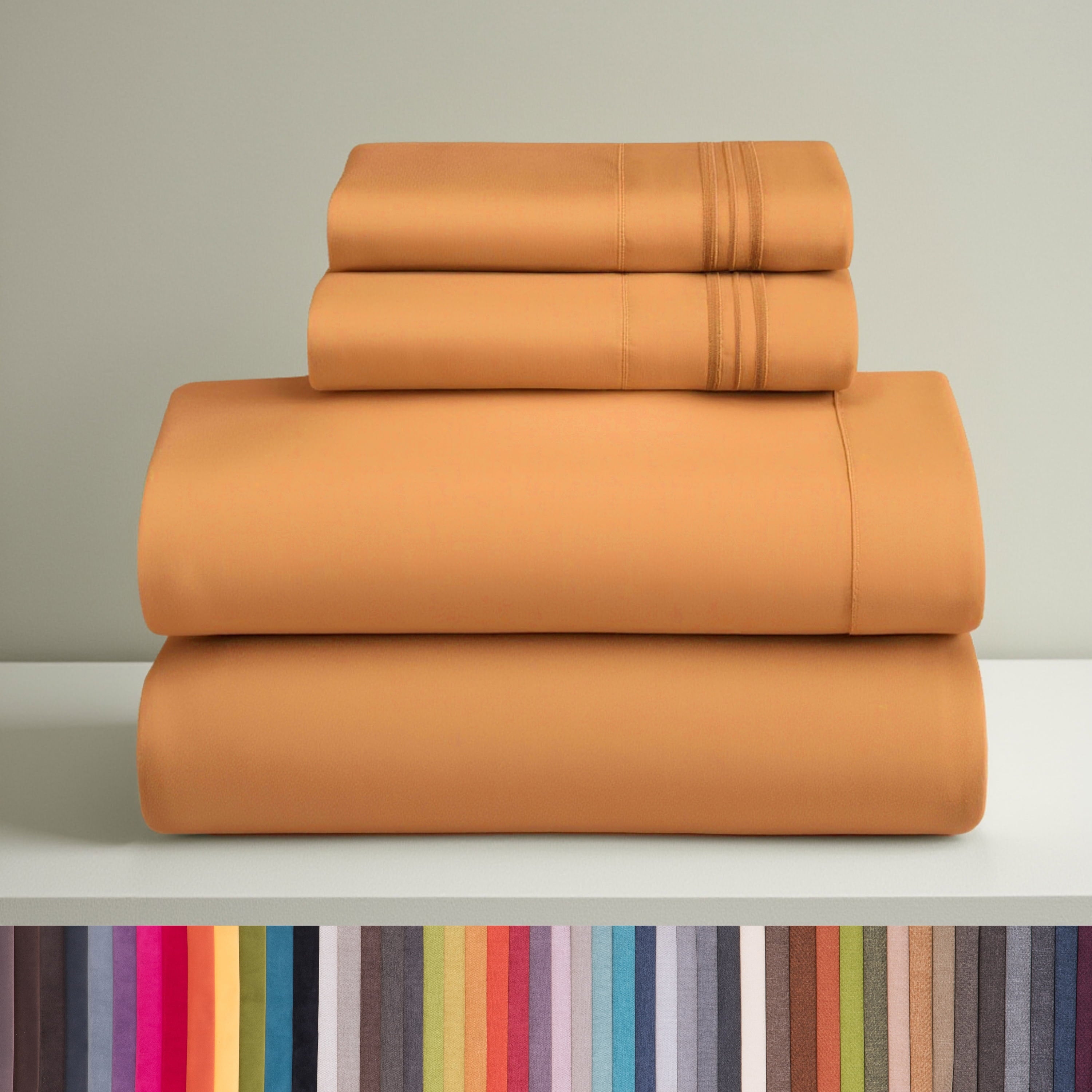 Clara Clark Queen Sheets Set, 1800 Series 4 Piece Deep Pocket Sheets, 100% Soft Microfiber Bed Sheets Set, Gray