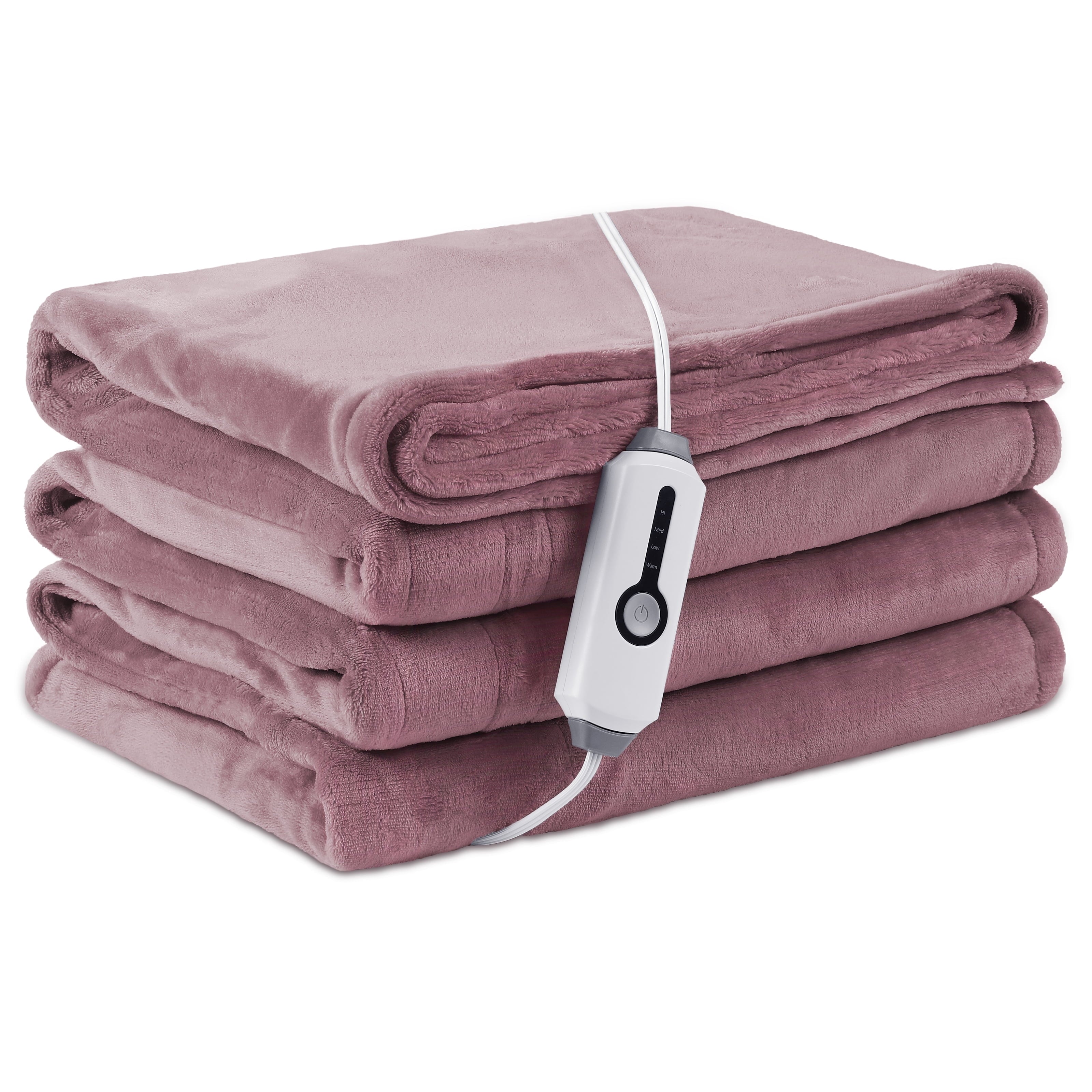 GONUES Heated Blanket 72"x 84" Full Size Soft Warm Flannel Fast Heating, 4 Fast Heating Levels & 10H Auto-off, Heat Protection, Home Office, Grey