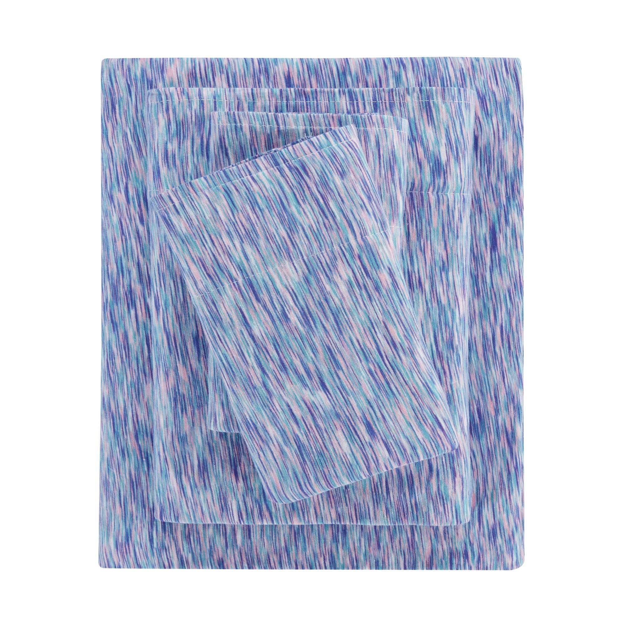 Mainstays Cotton Rich Extra Soft Jersey Bed Sheet Set, Queen, Charcoal, 4 Pieces