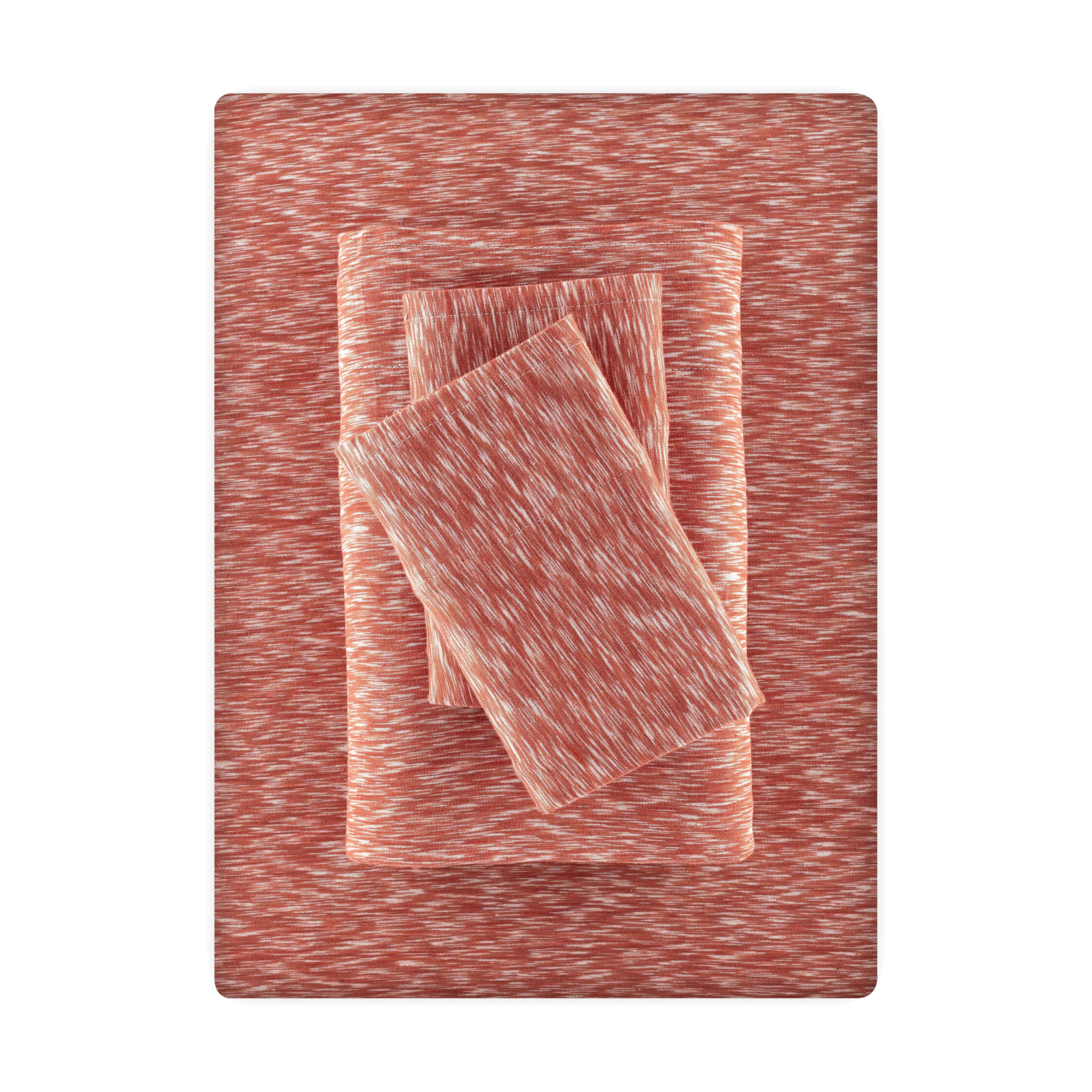 Mainstays Cotton Rich Extra Soft Jersey Bed Sheet Set, Queen, Charcoal, 4 Pieces