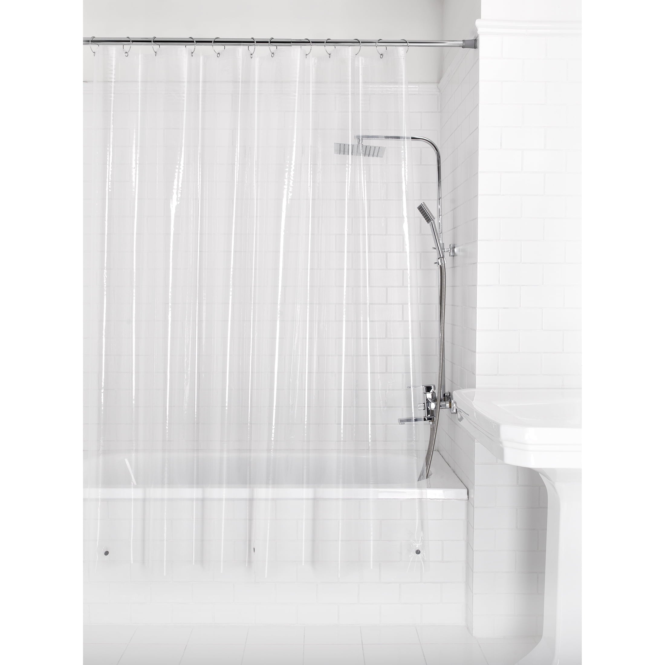 Mainstays Medium Weight PEVA Shower Curtain Liner, 70" x 71" – White