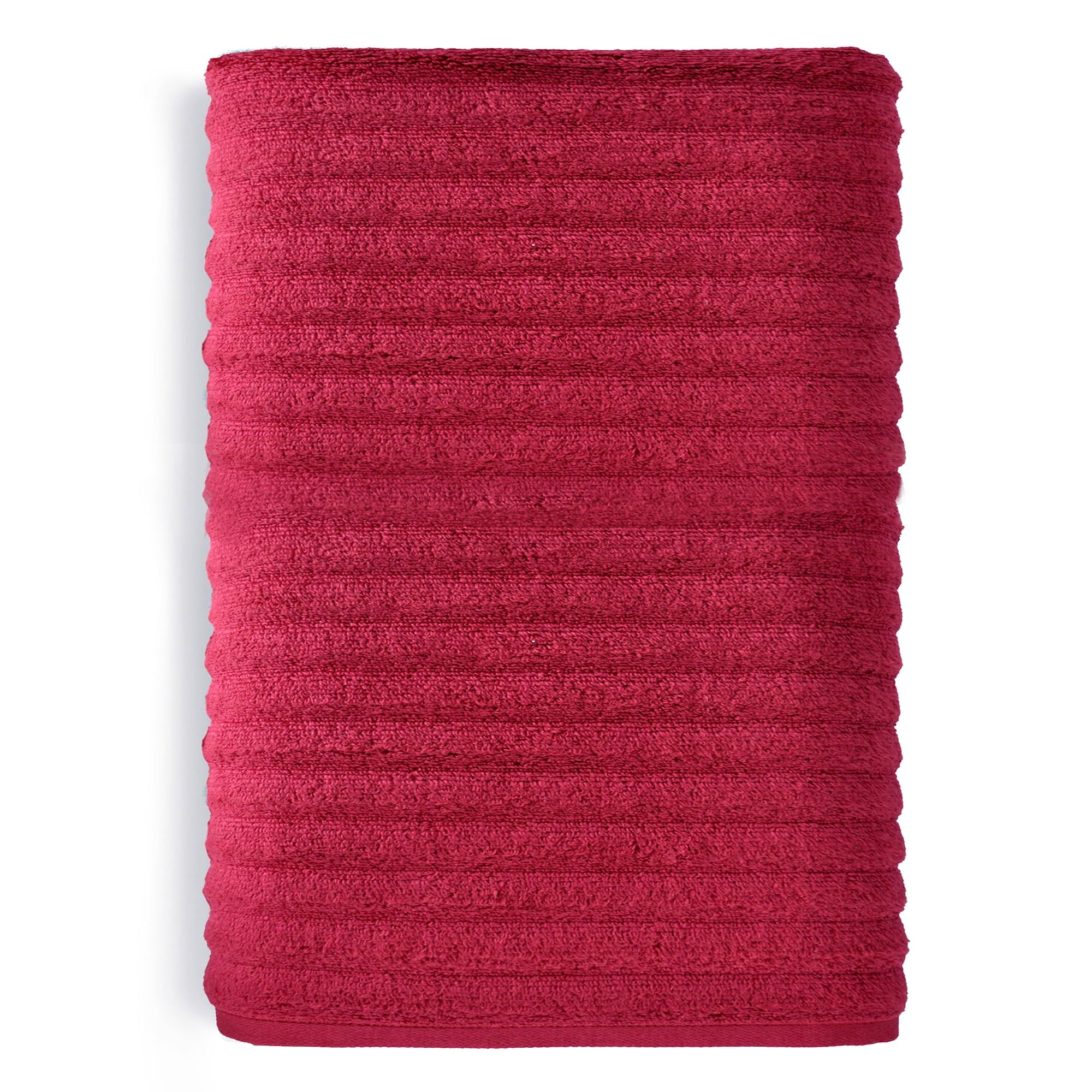 Mainstays Performance Cotton Bath Towel, Super Soft Quick Dry Fade Resistant, Textured Silver