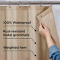 Waterproof Ultimate Shield Fabric Shower Curtain Liner, 70" x 70", Beige - Better Homes & Gardens