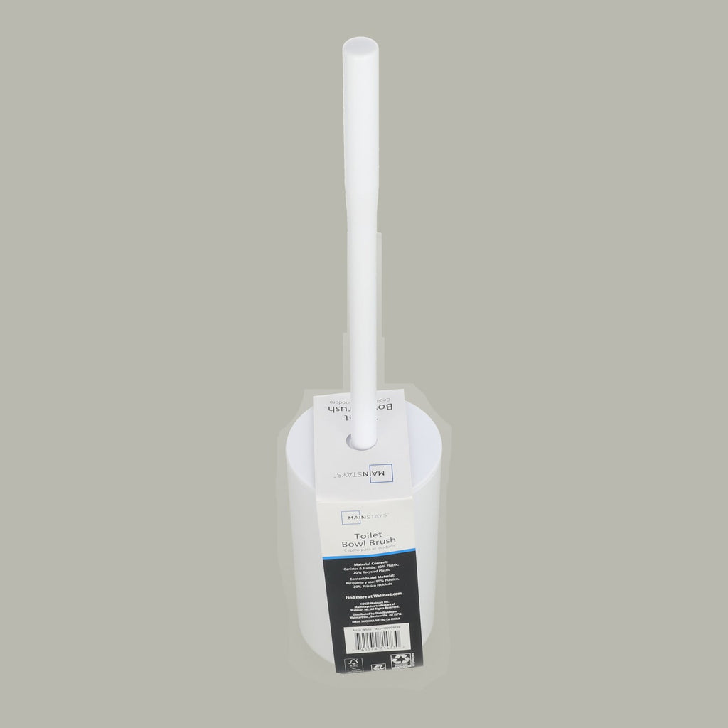Mainstays Basics Plastic Toilet Brush, White